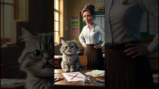 Cat got Fail in school | Cat school story #cat #catlover #catcute #catshorts #shorts