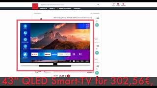 Schnäppchen/Billiger des Tages 09.07.24 - MEDION LIFE® X14323 (MD 30960) 43'' QLED Smart-TV