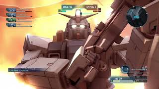 Invisible Acguy destroys two gundams (GUNDAM BATTLE OPERATION 2 PC)