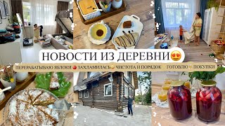 НОВОСТИ ИЗ ДЕРЕВНИ😍 ПЕРЕРАБАТЫВАЮ ЯБЛОКИ🍎 ЗАХЛАМИЛАСЬ🤪 ЧИСТОТА И ПОРЯДОК✨ ВКУСНО ГОТОВЛЮ🧑‍🍳 ПОКУПКИ