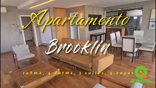 Apartamento Brooklin ,4 dormitórios ,3 suites, 4 vagas com 198m² , quadra de tênis !