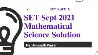 MH SET  26 Sept 2021| Que.No. 71 SET D | Linear Algebra | Short Tricks