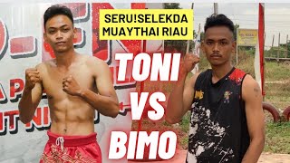 Toni Pelalawan (Blue) Vs Bimo Pekanbaru (Red) SELEKDA MUAYTHAI RIAU 2023