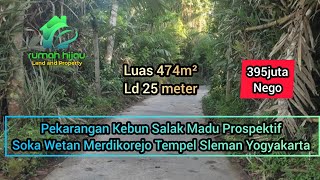 Dijual Tanah Pekarangan  Prospektif SHM Ready di Dekat Jl Tempel - Turi Sleman Yogyakarta