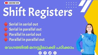 Shift Registers|Serial in serial out serial in parallel out parallel in serial out parallel in paral