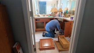 051923 ATH Started master bath cabinets..Fired the Bryna Gun