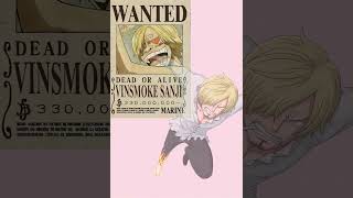 Evolution of Sanji’s bounty # one piece