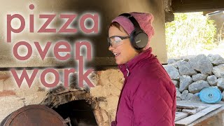 tackling on pizza oven restoration to get it ready for more pizza parties