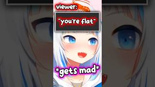 Gura Roasts Viewer for Calling her Flat #hololive #hololiveenglish #vtuber