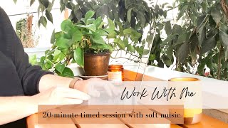 Work With Me: 20-Minute Timed Work Session With Ambient Guitar