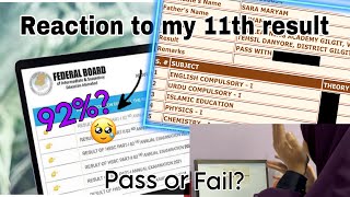 Live Reaction to my 11th grade result FBISE 😱| HSSC-1 result 2024 | totallyy Unexpected #fbise