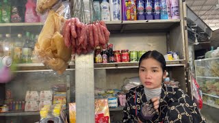 Food stalls such as duck eggs​ in Big market in kampong Cham Province,Cambodia