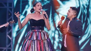 Natalia Jiménez y Jorge Celedón cantando “ME MUERO” versión VALLENATO en La Voz Senior Colombia