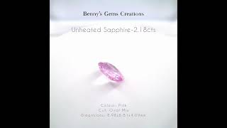 2.18CTS Unheated Pink Sapphire #gorgeousgems #gemstone