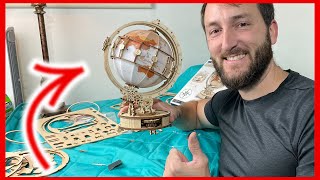 CHALLENGING & FUN! 3D Wooden Globe Puzzle that Lights Up!