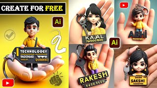 📌How To Create 3D Al key Chain Boy & Girl Images |Insta Reels Editing | Bing Image Creator