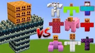 MUTANT WARDEN vs All Minecraft Bosses - Minecraft Mob Battle