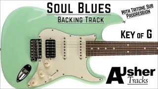 Groovin' Soul Blues in G major | Guitar Backing Track