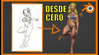 Cómo hacer un personaje estilizado en Blender paso a paso - Tutorial de modelado 3D en español mujer