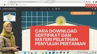 Cara Download Sertifikat dan Materi Pelatihan Penyuluh Pertanian