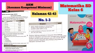 1-3 | AKM (Asesmen Kompetensi Minimum) Halaman 42 No. 1-3 Matematika Kelas 6 Kurikulum Merdeka SD