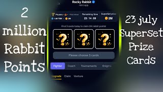 Rocky Rabbit Combo Cards Today 23 July 2024 | Rocky Rabbit Daily Combo Cards