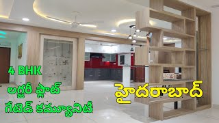 || 3200 sft || 4Bhk spacious flat for sale in gatedcommunity, tellapur, Hyderabad