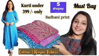 Shopsy Kurti Haul Under 350 | Latest Design Party Function Wear Kurti | Shopsy Online Shopping Haul