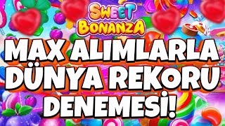 SWEET BONANZA 🍭 Slots MAX ALIMLARLA DÜNYA REKOR DENEMESİ #sweetbonanza #slots #slotoyunları