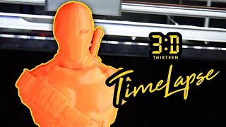 3D Printer Timelapse - DC Comics Deathstroke 4K (ORIGINAL PRUSA i3 mk3)