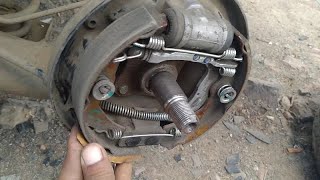 Renault kwid brake shoe change#ashadulautoservice