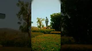 Statue of Unity view from  Valley of Flowers.#tourist #tourlover #youtubeshort #statueofunity