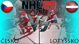 NHL 09 - Mistrovství Světa v hokeji | SKUPINA | Česko v Lotyšsko | Další Jágrův Hattrick