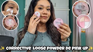 Corrective Loose Powder de Pink Up 💕| Polvo Rosa 🫶🏼 ¿Funciona en piel grasa?