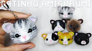 Chaveiro de Gatinho em Crochê 🐱 | Gato Amigurumi Passo a Passo | Tutorial Rápido & Fácil