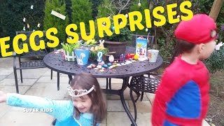 Elsa Spider Man Big Easter Egg Hunting Kinder Surprise Disney  Minions Transformers Huevos Sorpresa