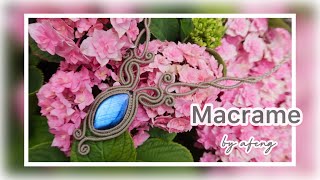 Macrame by Afeng: 2023-06｜Macrame Tutorial｜Macrame Necklace｜编绳｜DIY｜