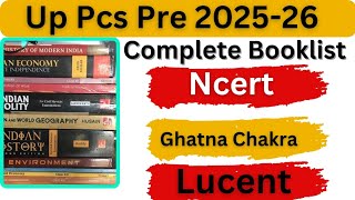 Complete Booklist For Up Pcs Pre 2025-26/ #pcs #gk #uppcs #pcs2025 #pcsexam @targetpcsonly