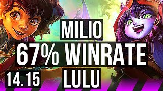 MILIO & Smolder vs LULU & Jinx (SUP) | 67% winrate, 3/2/10 | BR Diamond | 14.15