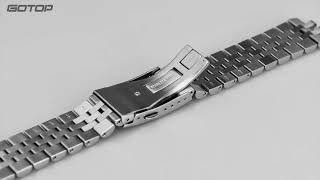 WS031 Silver + Gold Stainless Steel Watch Strap