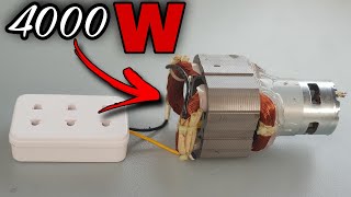 I turn the blender motor into the high power 230Volt 4000W electricity generator - new diy for 2021