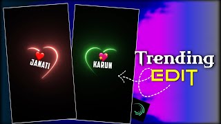 New Trending Heart Glow Emoji Lyrics Video Editing | Alight motion || Mask Boy 1