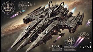 Viking spaceships from a parallel universe, the Asgard Armada, ships of Loki, Odin, and Thor.