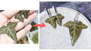 Как залить листья растения эпоксидной смолой | Resin leaf jewelry - Resin Jewelry Tutorial