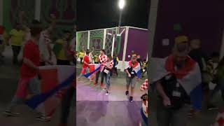 Croatia fans after beating Brazil in the WC quarter finals at Education City Stadium 09.12.2022