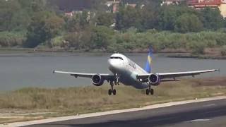 D-AICC Condor Airbus A320-212 Corfu Airport (CFU), with Live ATC [1080p]