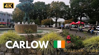 CARLOW TOWN  IRELAND WALKING TOUR 4K 60FPS OCT 2023 (48Min)