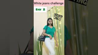 Casual Outing|Style White Jeans|Day-2 #white jeans #viral #viralshorts #youtubeshorts #ootd