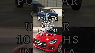 10 popular cars under 10 lakhs in India #shorts