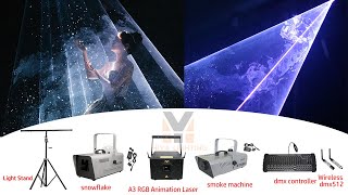 A3 8w RGB Animation laser light for wedding